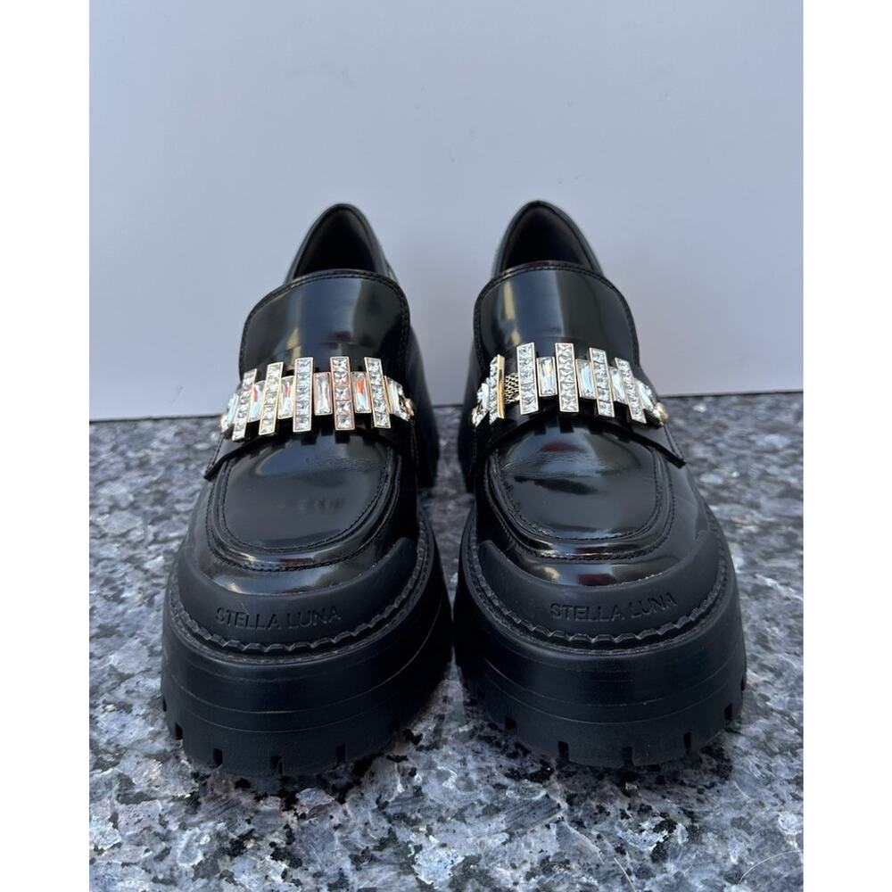 Stella Luna loafers Black Leather Women’s Size 38